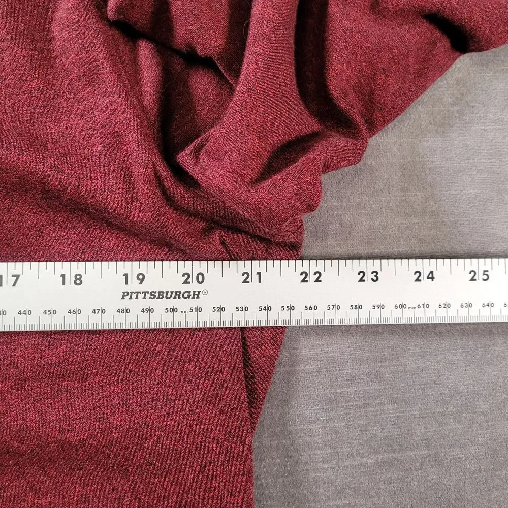 Banana Republic Quarter Zip Pullover Mens L Burgundy Excellent Luxury Touch Mock